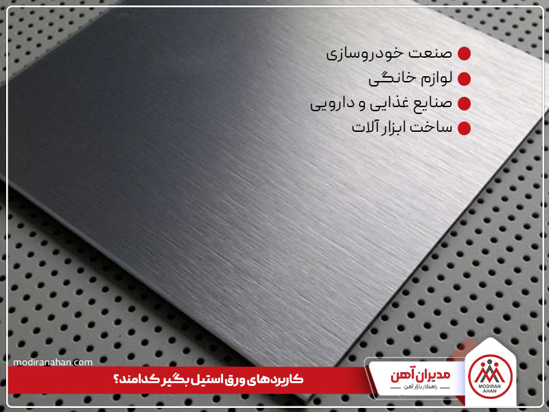 کاربردهای ورق استیل بگیر کاربردهای ورق استیل بگیر