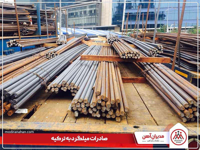 صادرات میلگرد به ترکیه صادرات میلگرد به ترکیه